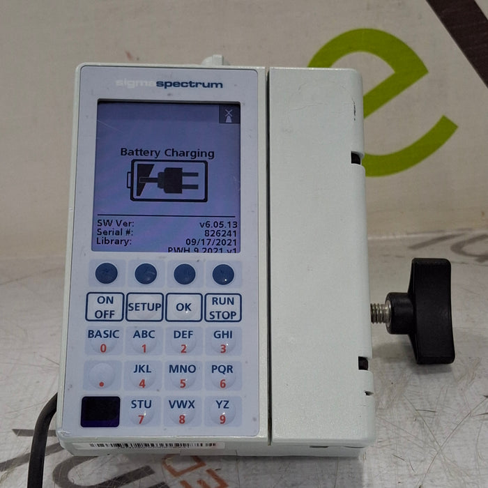 Baxter Sigma Spectrum 6.05.13 with B/G Battery Infusion Pump