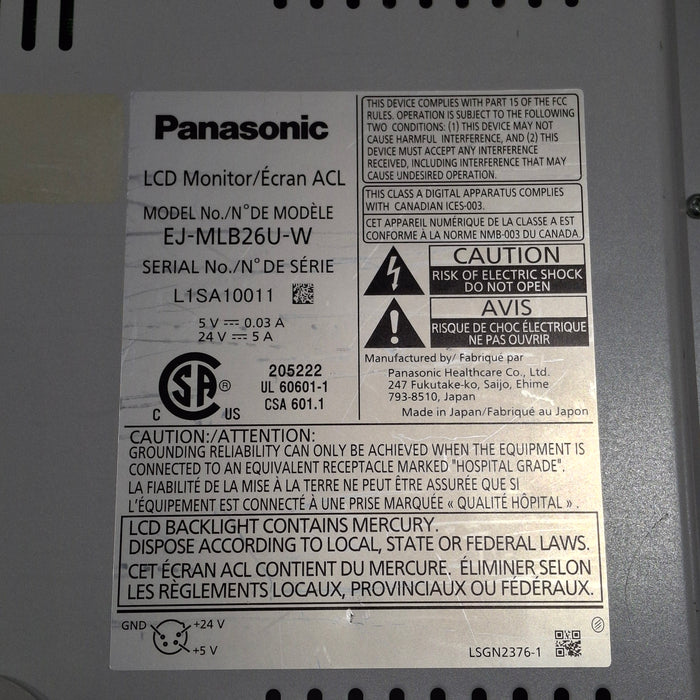 Panasonic EJ-MLB26U-W 26" Surgical Display