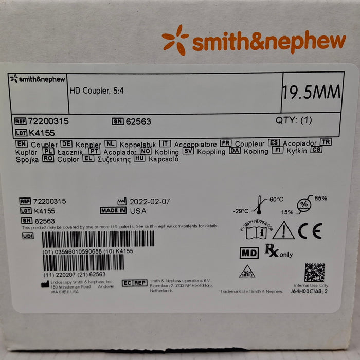 Smith & Nephew 72200315 HD Coupler 5:4 19.5mm