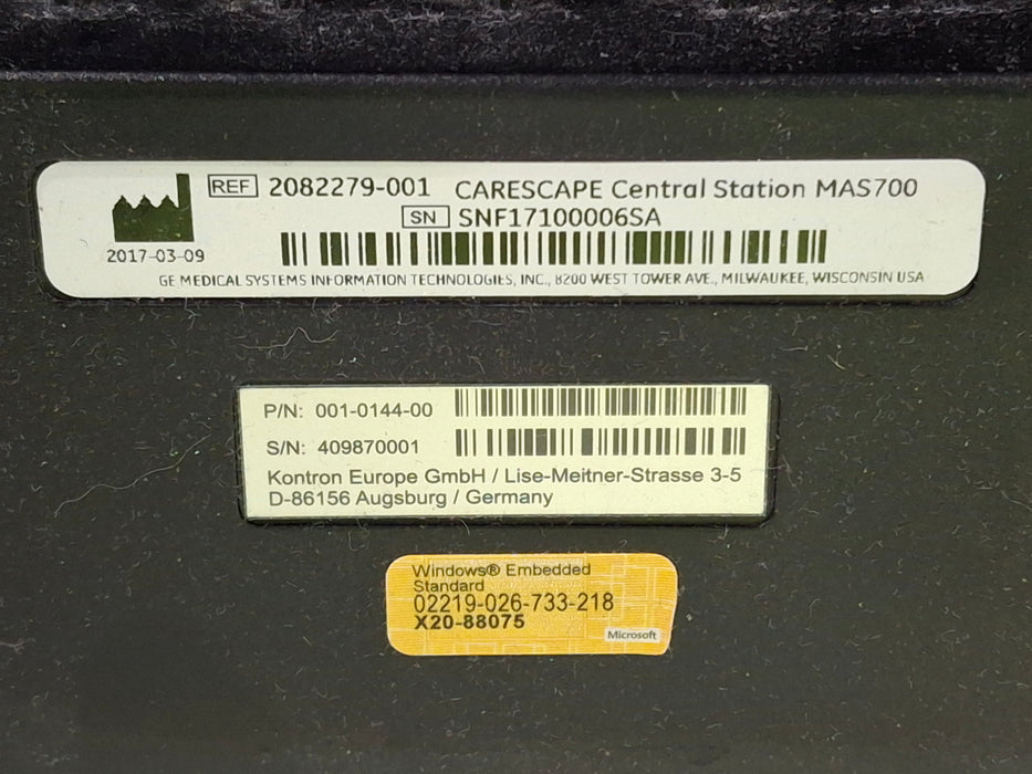 GE Healthcare CARESCAPE MAS700 Central Station