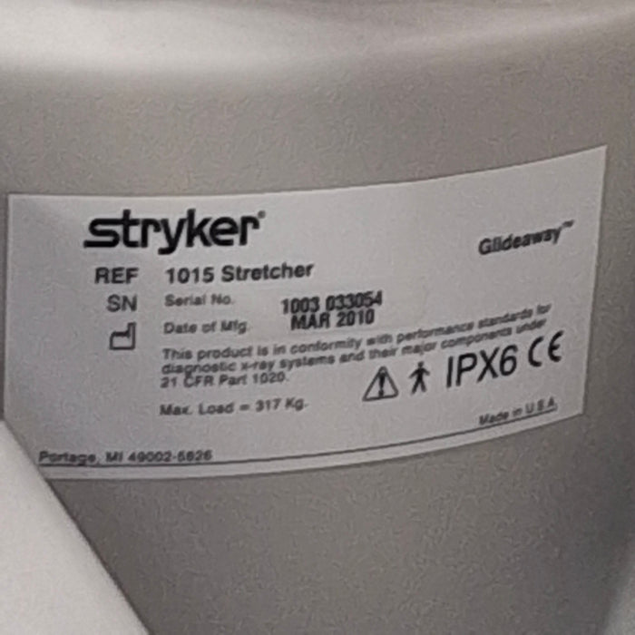 Stryker 1015 Big Wheel Glideaway Stretcher