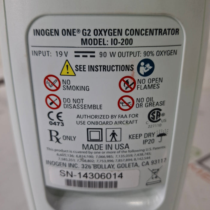 Inogen Inogen One G2 IO-200 Oxygen Concentrator Respiratory reLink Medical
