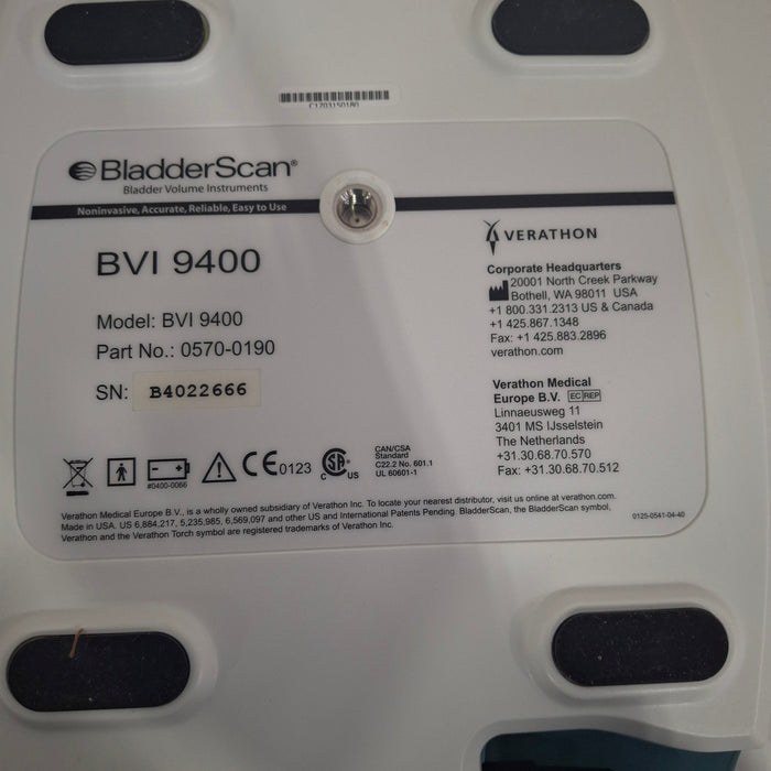 Verathon Medical, Inc BVI 9400 Bladderscan