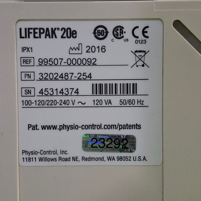 Physio-Control LifePak 20e Defibrillator