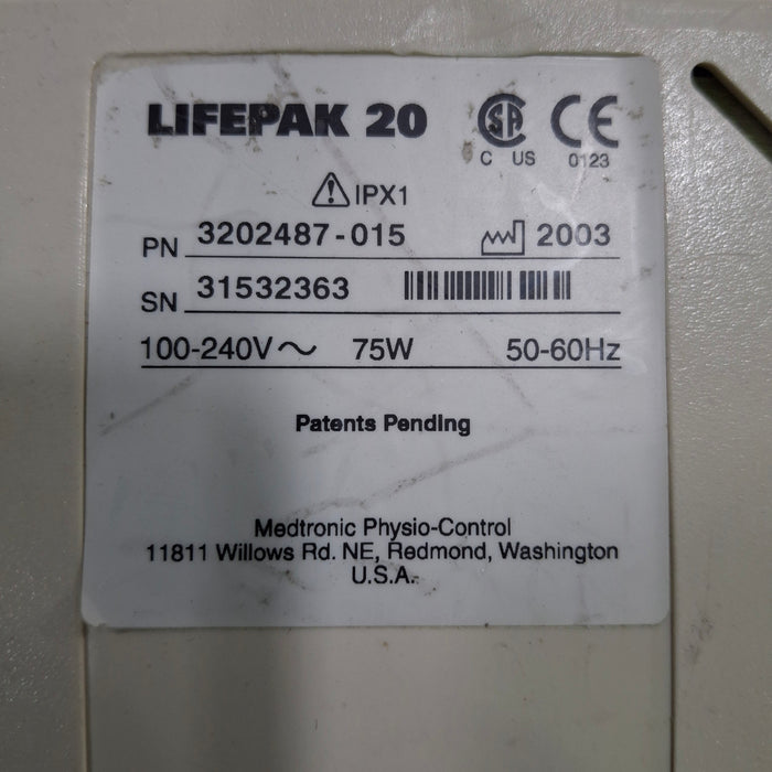 Physio-Control LifePak 20 Defib