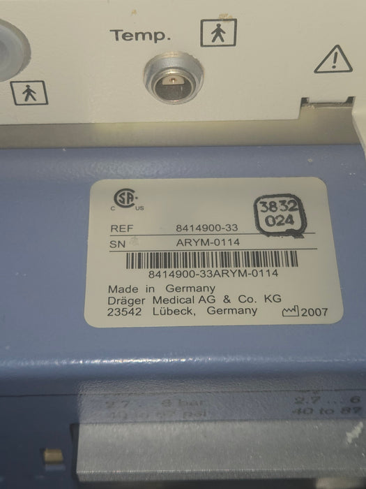 Draeger Medical Draeger Medical Evita XL Ventilator Respiratory reLink Medical