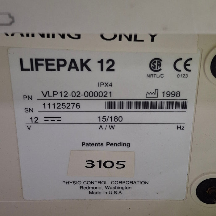 Physio-Control LifePak 12 3-Lead Defibrillator