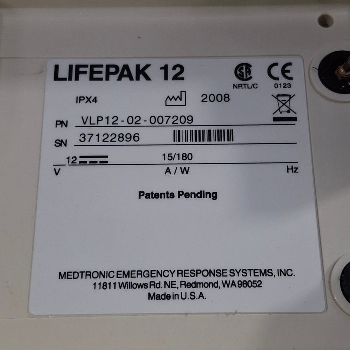 Physio-Control LifePak 12 3-Lead Defibrillator