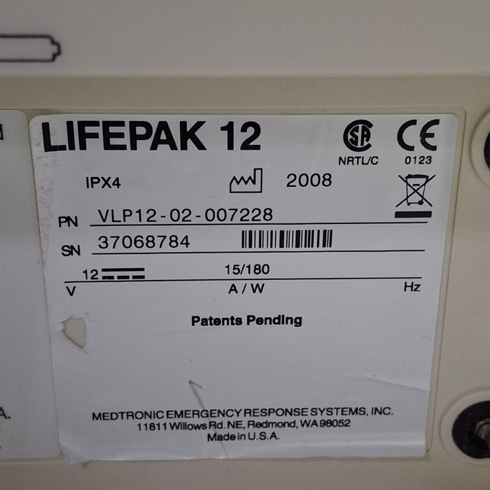 Physio-Control LifePak 12 3-Lead Defibrillator