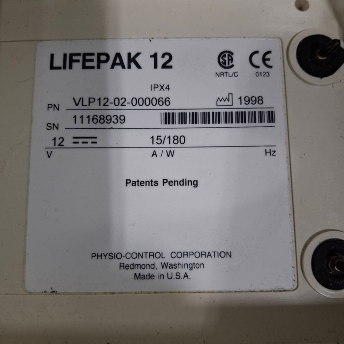 Physio-Control LifePak 12 3-Lead Defibrillator