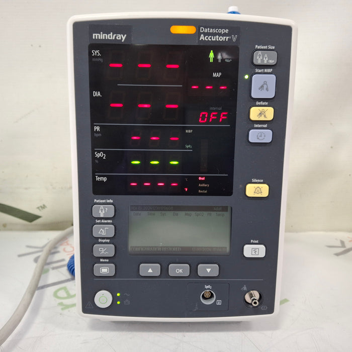 Mindray Datascope Accutorr V Vital Signs Monitor