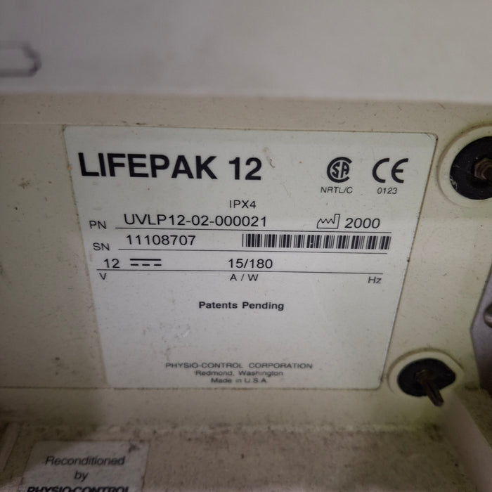 Physio-Control LifePak 12 3-Lead Defibrillator