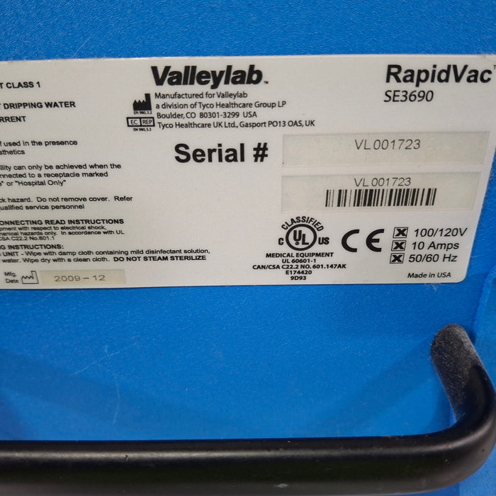 Covidien RapidVac SE3690 Smoke Evacuator