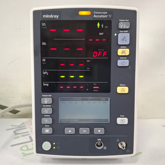 Mindray Datascope Accutorr V Vital Signs Monitor