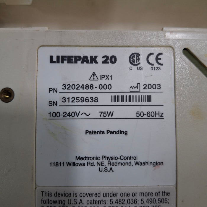 Physio-Control LifePak 20 Defib