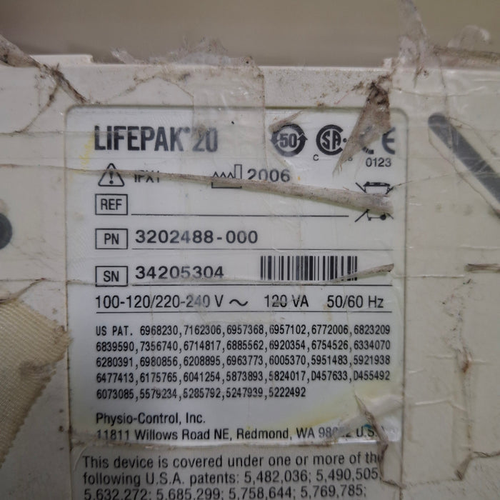 Physio-Control LifePak 20 Defib