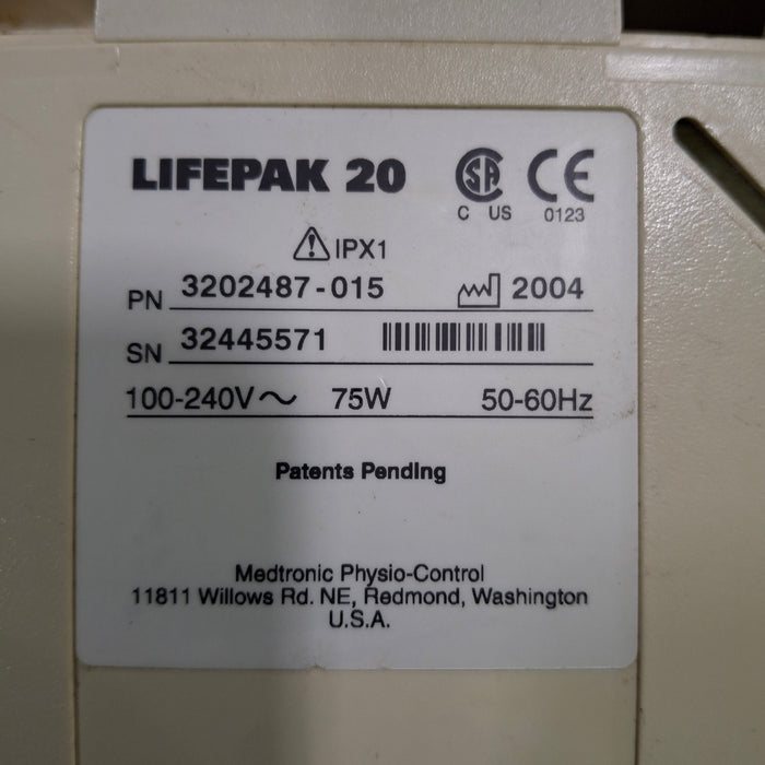 Physio-Control LifePak 20 Defib