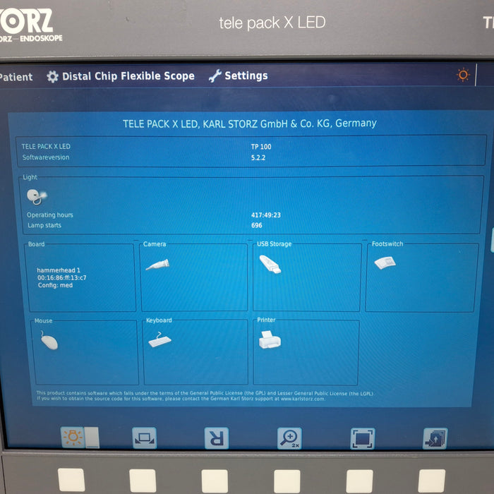 Karl Storz TP 100 Tele Pack X LED Endoscopy System