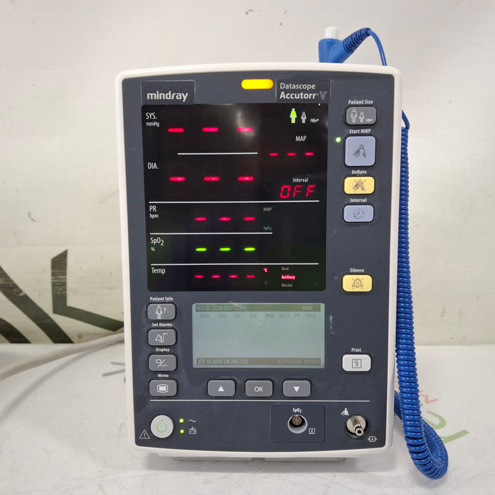 Mindray Datascope Accutorr V Vital Signs Monitor