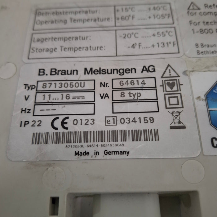 B. Braun Infusomat Space w/Pole Clamp Infusion Pump