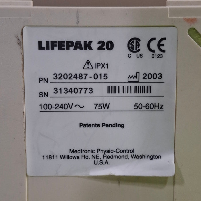 Physio-Control LifePak 20 Defib