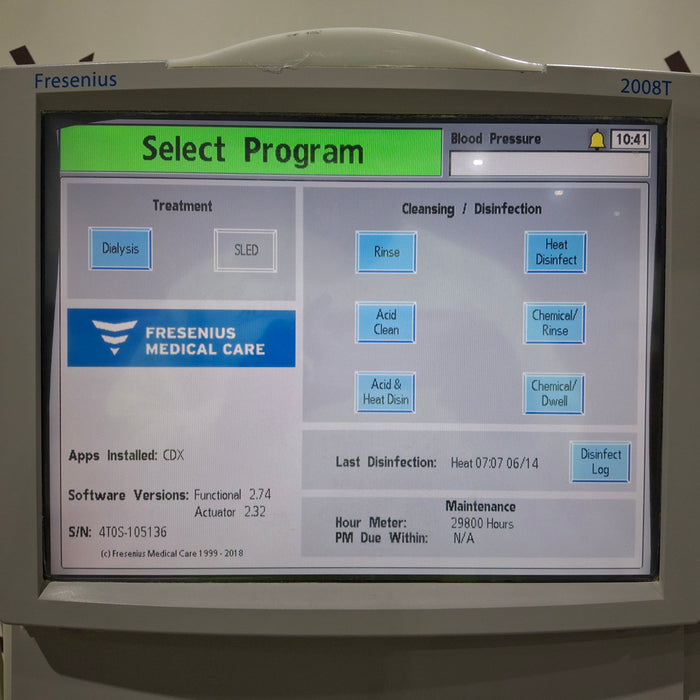 Fresenius 2008T Dialysis Machine Hemodialysis