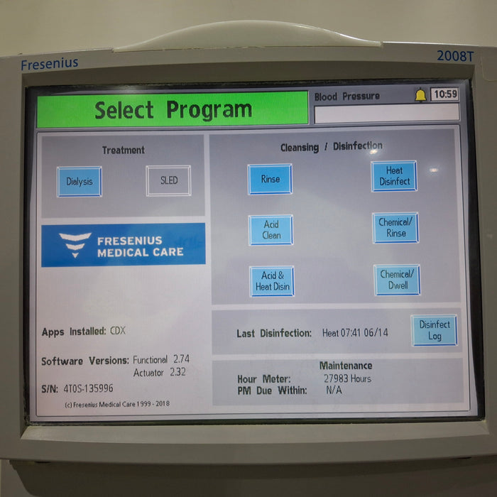 Fresenius 2008T Dialysis Machine Hemodialysis