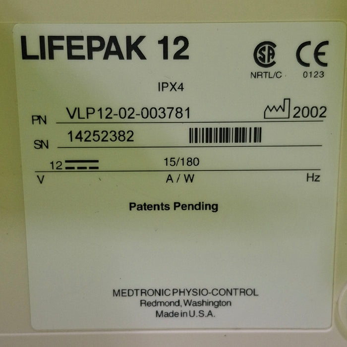 Physio-Control LifePak 12 3-Lead Defibrillator