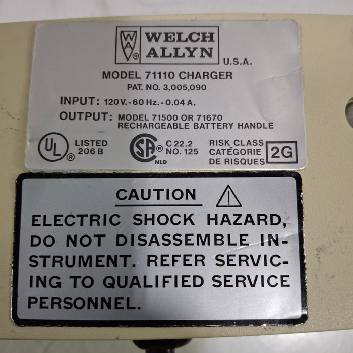 Welch Allyn 71110 3.5V Desk Charger