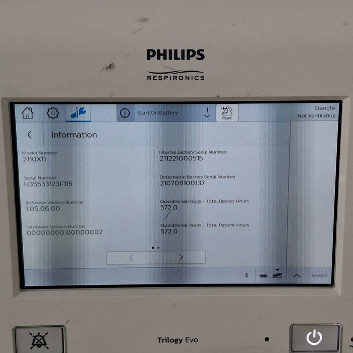 Respironics Trilogy Evo Ventilator