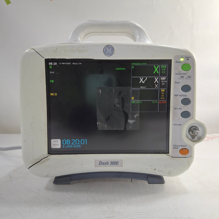 GE Healthcare Dash 3000 - Masimo SpO2 Patient Monitor