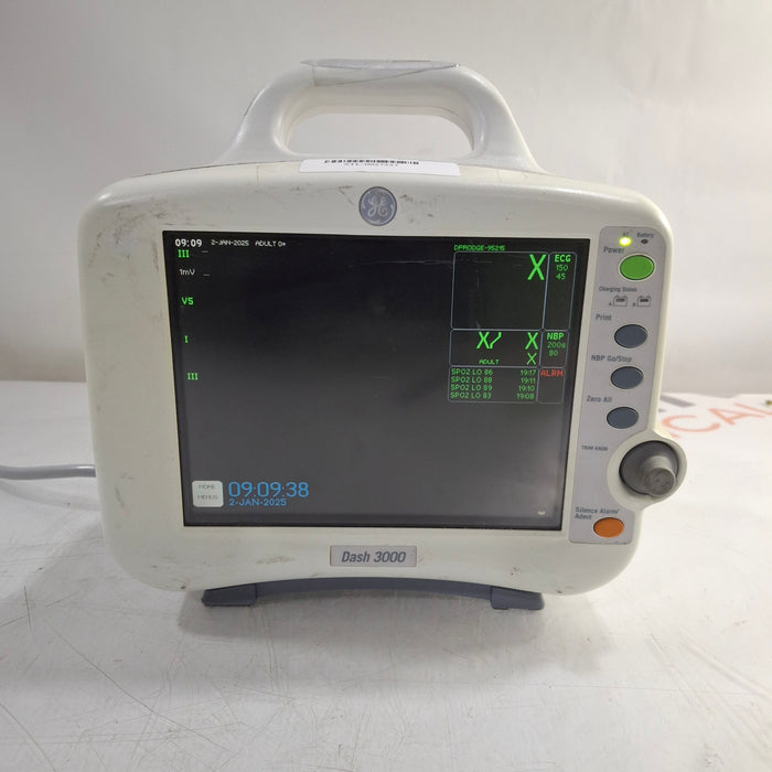 GE Healthcare Dash 3000 - Masimo SpO2 Patient Monitor