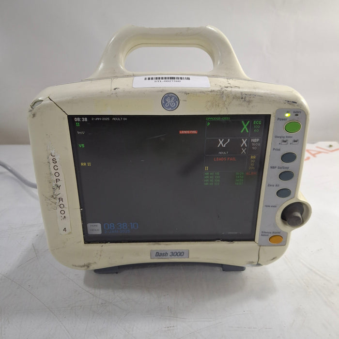 GE Healthcare Dash 3000 - Masimo SpO2 Patient Monitor