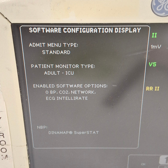 GE Healthcare Dash 3000 - Masimo SpO2 Patient Monitor