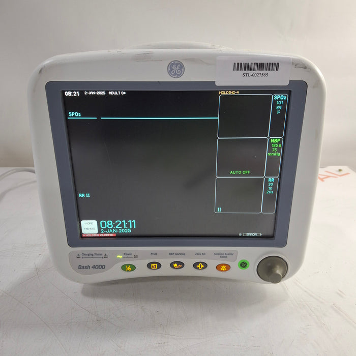 GE Healthcare Dash 4000 - Masimo SpO2 Patient Monitor