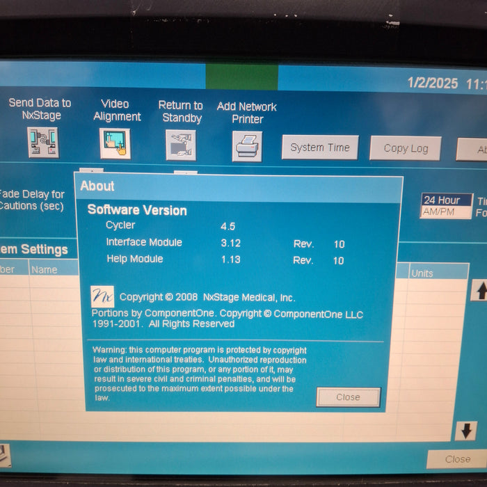 NxStage Medical Inc. System One Hemodialysis Unit