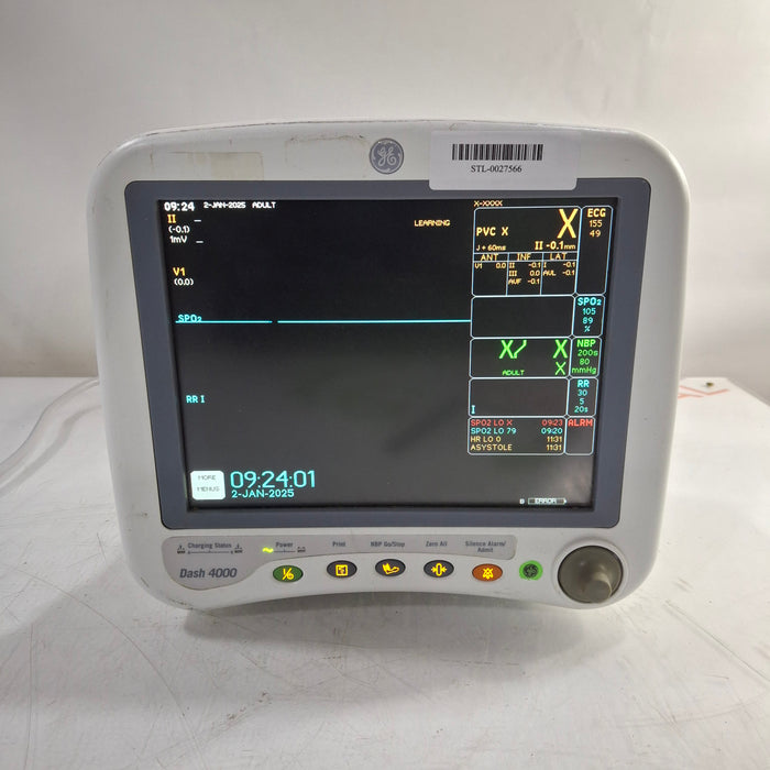 GE Healthcare Dash 4000 - Masimo SpO2 Patient Monitor