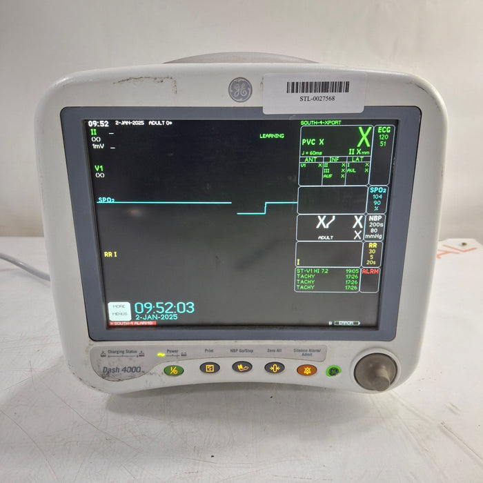 GE Healthcare Dash 4000 - Masimo SpO2 Patient Monitor