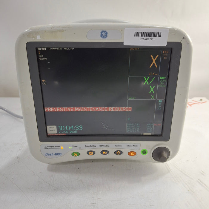 GE Healthcare Dash 4000 - Masimo SpO2 Patient Monitor