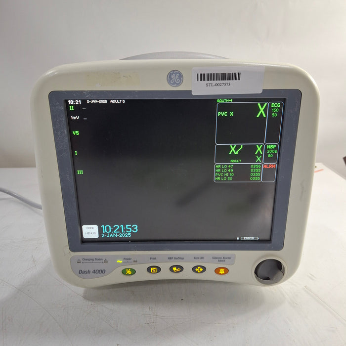 GE Healthcare Dash 4000 - Masimo SpO2 Patient Monitor