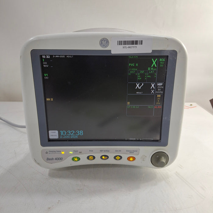 GE Healthcare Dash 4000 - Masimo SpO2 Patient Monitor