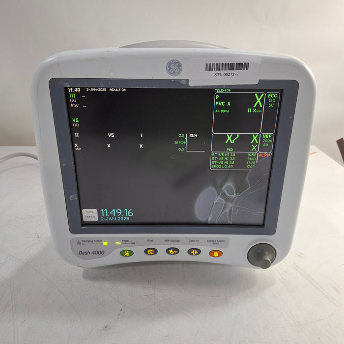 GE Healthcare Dash 4000 - Masimo SpO2 Patient Monitor