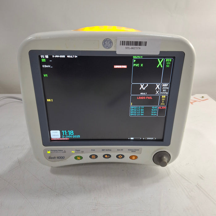 GE Healthcare Dash 4000 - Masimo SpO2 Patient Monitor