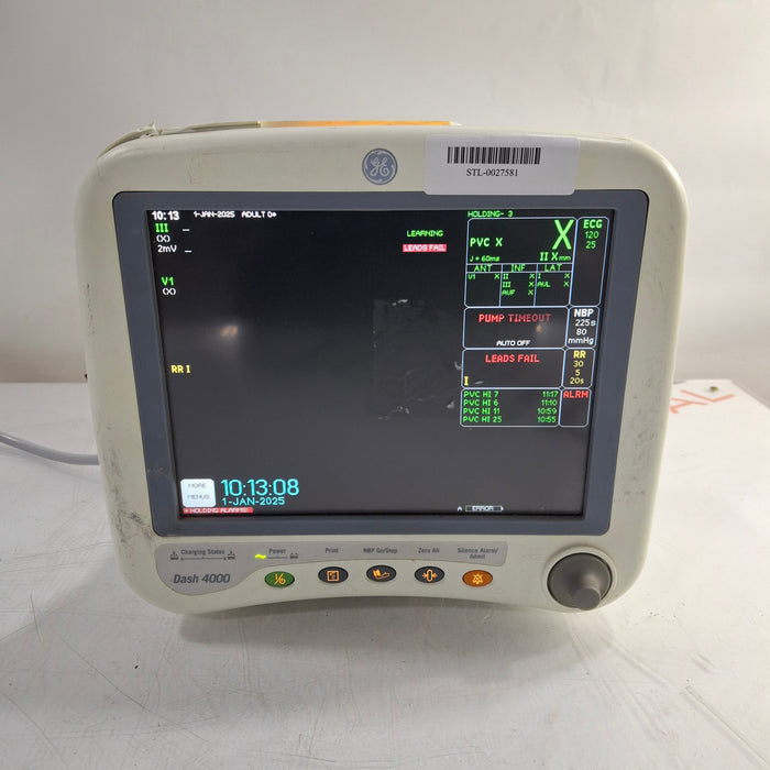 GE Healthcare Dash 4000 - Masimo SpO2 Patient Monitor