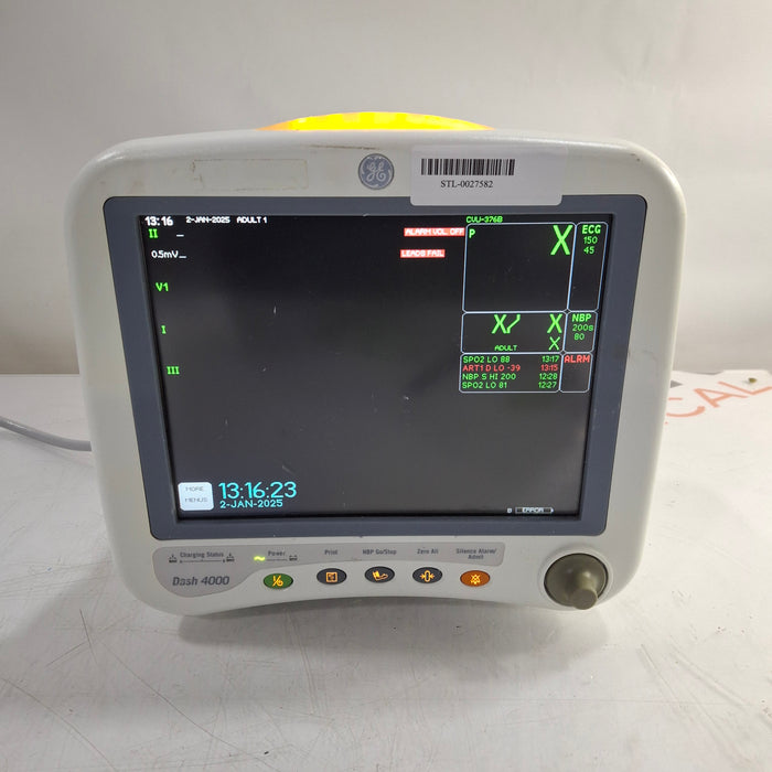 GE Healthcare Dash 4000 - Masimo SpO2 Patient Monitor