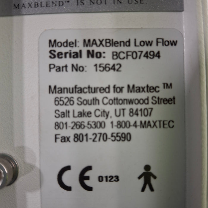 Maxtec, Inc. MAXBlend Low Flow Air/Oxygen Blender