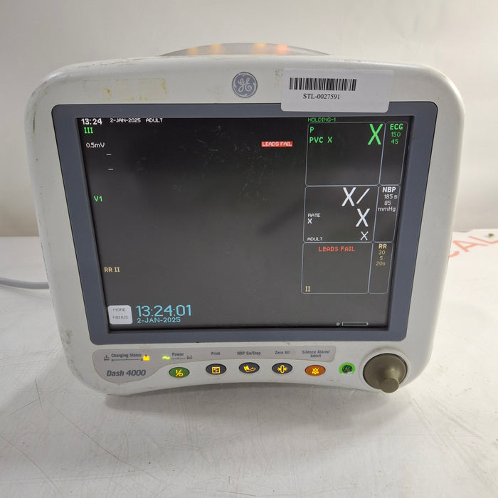 GE Healthcare Dash 4000 - Masimo SpO2 Patient Monitor