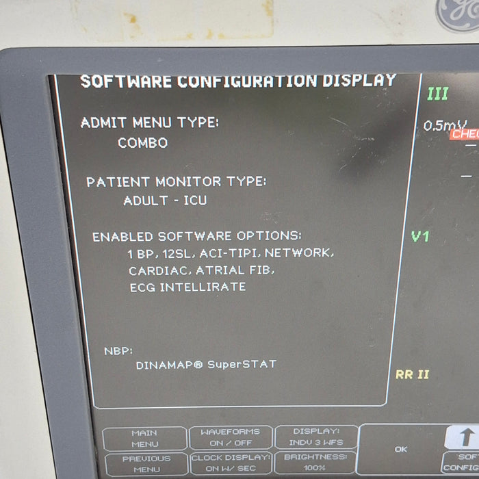 GE Healthcare Dash 4000 - Masimo SpO2 Patient Monitor