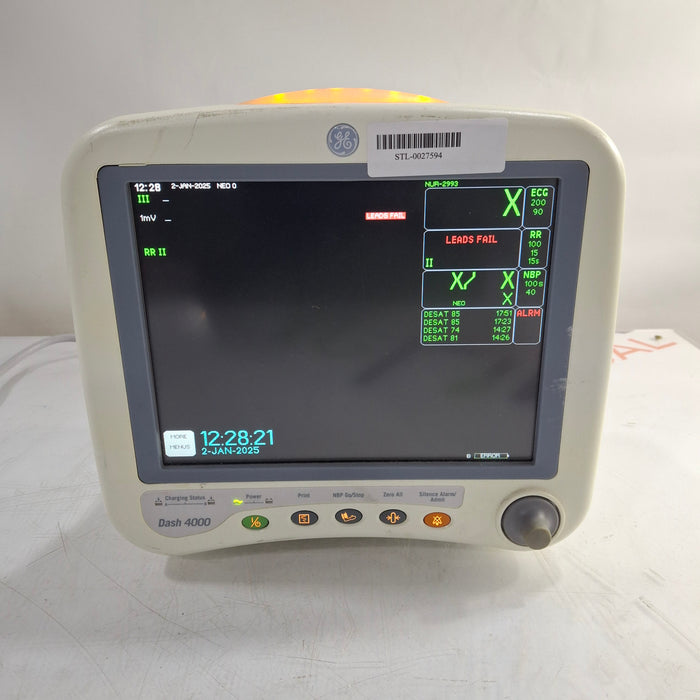 GE Healthcare Dash 4000 - Masimo SpO2 Patient Monitor