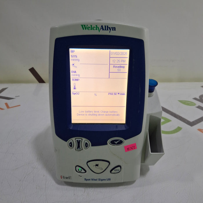 Welch Allyn Spot LXi - NIBP, SureTemp Plus, Masimo SpO2 Vital Signs Monitor